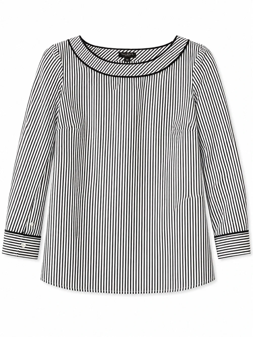 Talbots Blouse Top Black White size SP - Picture 1 of 7